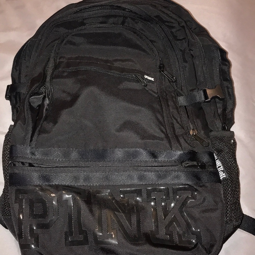 PINK black backpack